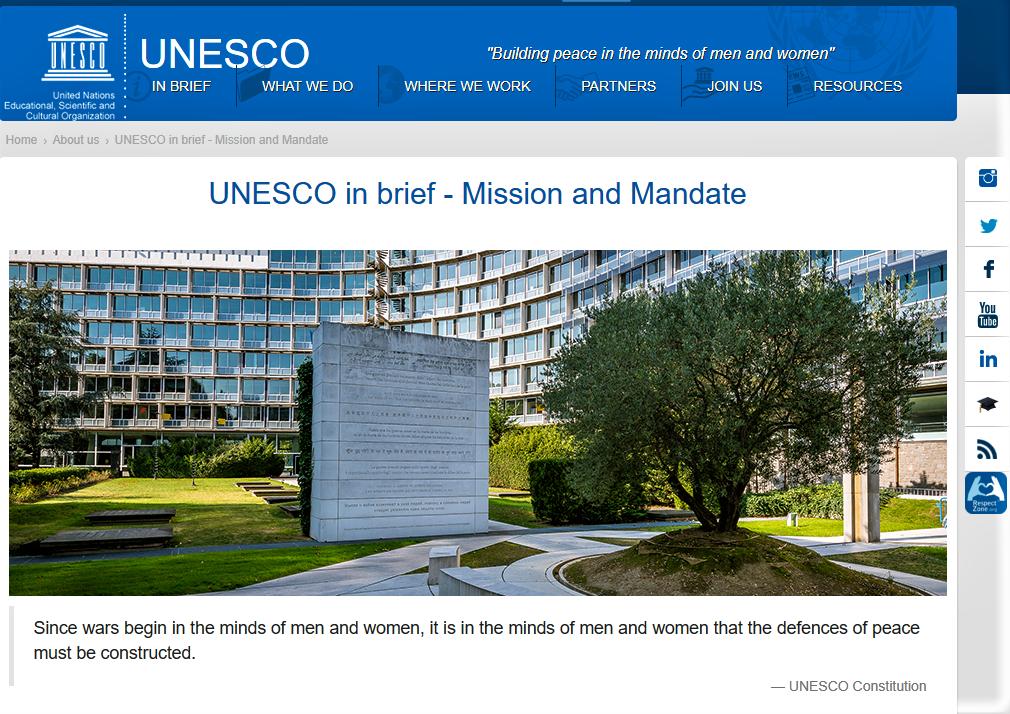UNESCO – “Building Peace in the Minds of Men and Women”