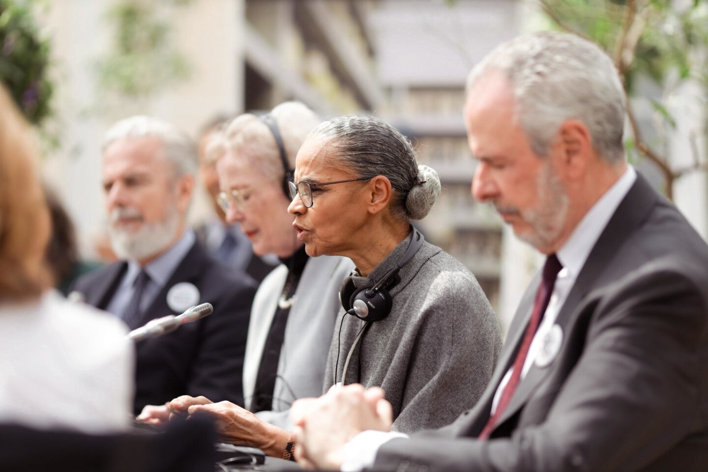 Brazil's environment minister Marina Silva at a press conference in London. (Photo: Credit: Isabela Castilho / COP30 presidency)