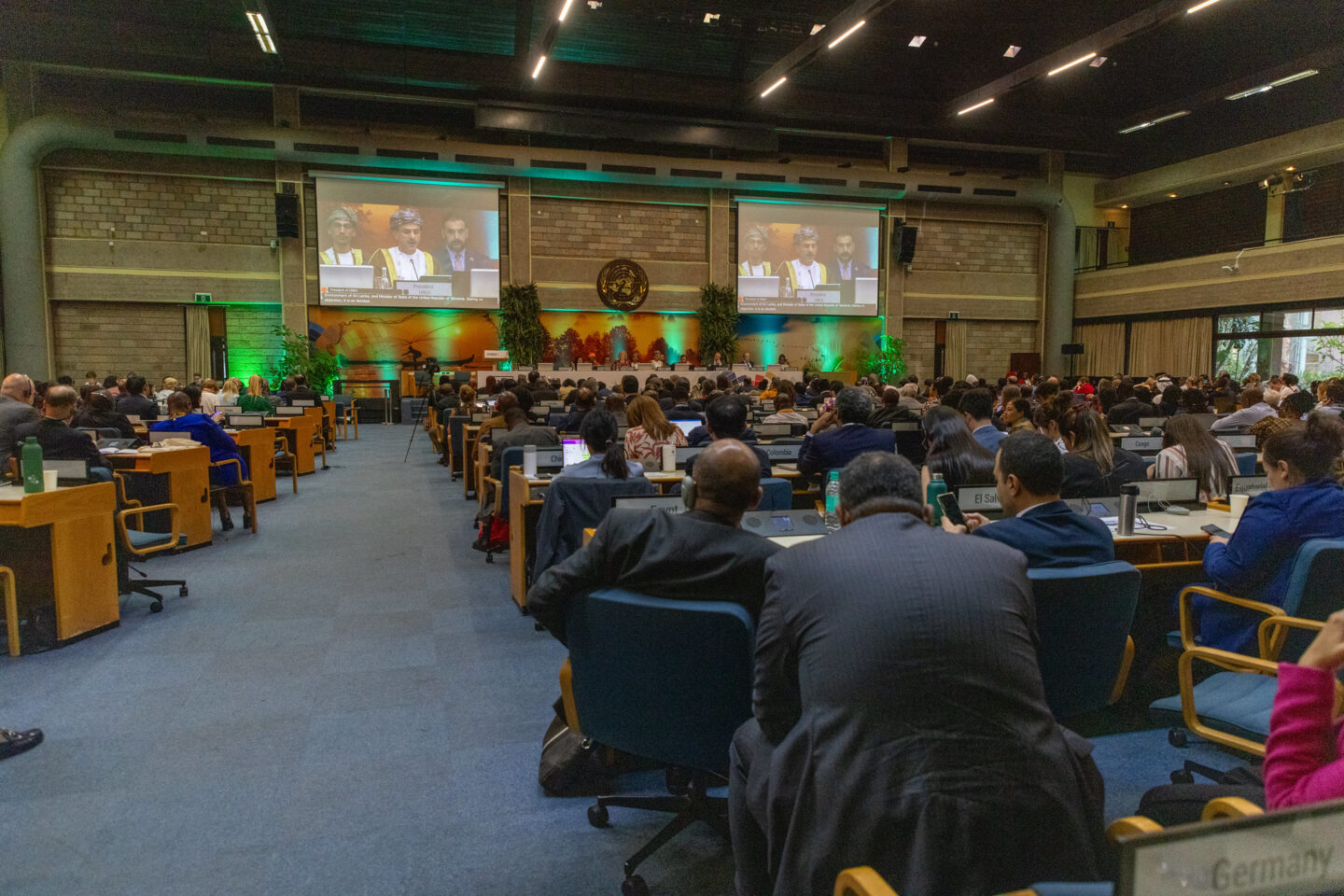 The closing plenary at the UN Environment Assembly in Nairobi on 12 December, 2025. 