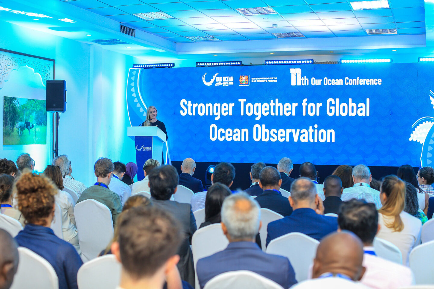 A side event on the EU's Ocean Eye initiative at the 11th Our Ocean Conference in Mombasa, Kenya. (Photo: Kenya State Department for Blue Economy and Fisheries)