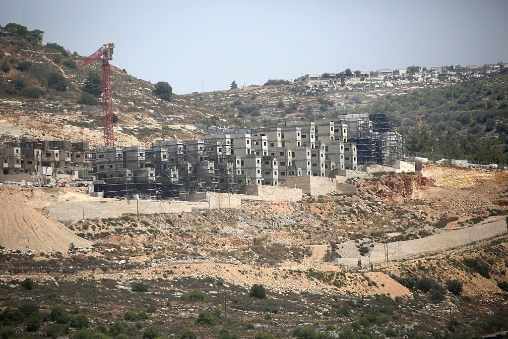 A construction site on hill