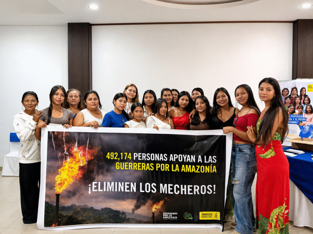Ecuador: Guerreras por la Amazonía demand the elimination of gas flares five years after landmark ruling 