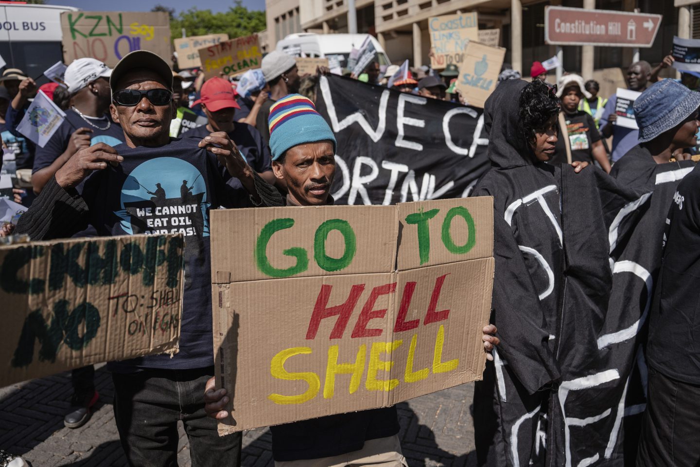 Protesters march to the Constitutional Court in 2025 (Photo: Ihsaan Haffejee/GroundUp)